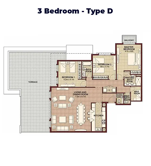 3 BR - Type D